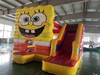 QIQU 5x4m Parc d'aventure gonflable robuste en PVC écologique avec toboggan et parcours d'obstacles pour enfants