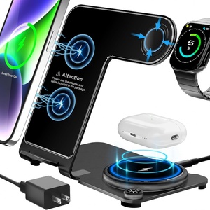 แท่นชาร์จไร้สายแม่เหล็ก 4-in-1 พรีเมียม 7.5 วัตต์ รองรับ QC3.0 ชาร์จเร็ว สำหรับโทรศัพท์ หูฟัง นาฬิกา พอร์ต 5V/2A มาตรฐาน EU - Product Image 3