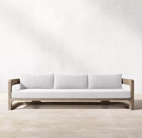 Sofá de madera de teca de alta calidad, diseño americano, para balcón, patio, muebles de exterior, muebles de jardín