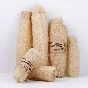 Esponja orgánica de lufa para baño, spa, depurador exfoliante, esponja de lavado corporal Luffa natural, masaje y cuidado corporal