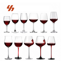 Verre à vin en cristal en gros, flûte à champagne, verre à vin rouge avec boîte cadeau pour mariage, restaurant, hôtel, utilisation avec logo personnalisé