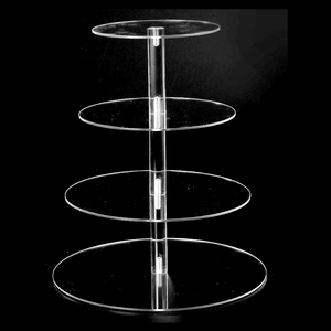Factory Wholesale Customized Multi-layer Circular <strong>Rotatable</strong> Acrylic Transparent <strong>Cake</strong> Display <strong>Stand</strong> for Kitchen Storage Rack - Product Image 6
