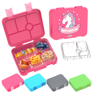 Aohea กล่องอาหารกลางวัน Tritan ไม่มีสาร BPA 6ช่อง, กล่องอาหารกลางวันสำหรับเด็กที่เก็บอาหารกลางวันด้านหลังโรงเรียนชุดกล่องเบนโตะสำหรับไปโรงเรียน - Product Image 2