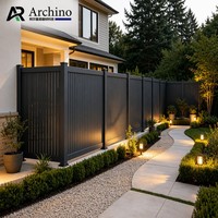 Système de clôture de jardin moderne en aluminium, panneaux de brise-vue décoratifs pour l'extérieur, système de cloisonnement de jardin