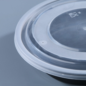 American Round Bowl Disposable <b>Takeaway</b> <b>Container</b> With Lid Microwave Safe Round Shape Food Storage Bowl - Product Image 2