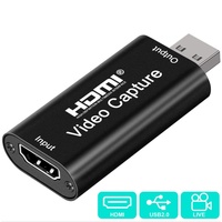 Tarjeta de Captura de Video USB 2.0, Entrada HDMI 1080P30fps, Carcasa Compacta de Aluminio, Sin Controladores, para Transmisión en Vivo de Videojuegos