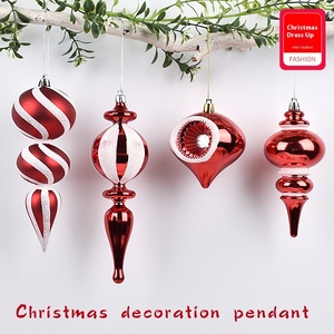 Chất Lượng Cao Màu Đỏ Trắng Bầu Hành Tây Bóng Mây Treo Mặt Dây Chuyền Cây Giáng Sinh Trang Trí Cho Trung Tâm Mua Sắm Bên Khách Sạn - Product Image 5