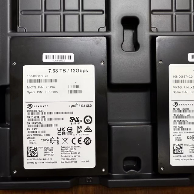 For NetApp X319A 7.68TB 2LZ204-038 12Gb/s SAS 2.5-inch SSD 108-00687 SP-319A DS224C in Stock