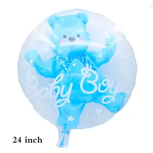 Balões claros 24 "Balões de Cristal Bobo para recheio Little bear PVC Bubble Balloon para o aniversário Dia dos Namorados Baby Shower