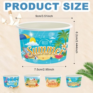 Biểu tượng tùy chỉnh in dùng một lần <span class=keywords><strong>Ice</strong></span> <span class=keywords><strong>Cream</strong></span> Bát sữa chua đông lạnh <span class=keywords><strong>Ice</strong></span> <span class=keywords><strong>Cream</strong></span> cốc giấy - Product Image 2