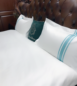 Ruban décoratif en coton pur T400 teint en fil <span class=keywords><strong>de</strong></span> qualité supérieure pour la literie d'hôtel et les vêtements – Vente directe en gros - Product Image 4