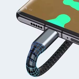Hot 100W Transparent Nylon Digital <b>Display</b> Three-in-One Fast Charging Data <b>Cable</b> One-to-Three Compatibility for Huawei Android - Product Image 5