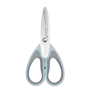 <b>Kitchen</b> <b>Scissors</b> Stainless Steel Straight Head Blue Gray For Home Use Cutting Chicken Fish Bones Multi Purpose - Product Image 4