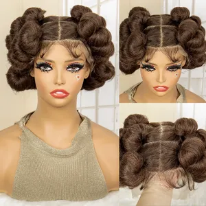 Nouvelle Arrivée : Perruque Courte Synthétique en Fibre Haute Température pour Femme, Tresses <span class=keywords><strong>au</strong></span> <span class=keywords><strong>Crochet</strong></span> Durables, <span class=keywords><strong>Coiffure</strong></span> Courte - Product Image 4