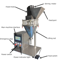 Machine de remplissage de poudre Bouteille en plastique PET Machine de remplissage de sac de liquide manuelle semi-automatique Machine de remplissage de sel M dans le bouton du boîtier