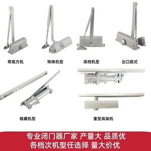 Cierrapuertas oculto tipo EN CAM CY 084 con fuerza ajustable de 15 a 55 kg para puertas de 800 a 1200 mm de ancho - Product Image 2