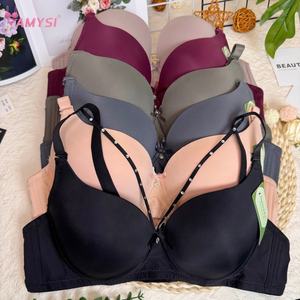 8751 # <span class=keywords><strong>reggiseno</strong></span> Push-up Sexy estivo alla moda donna <span class=keywords><strong>reggiseno</strong></span> intero lucido a tinta unita <span class=keywords><strong>con</strong></span> cinturino incrociato regolabile per la raccolta quotidiana del petto - Product Image 2