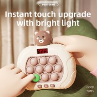 Jeu éducatif pour enfants : Whack-A-Mole rapide rechargeable avec 10 touches, écran LCD, pour l'entraînement de la concentration (thème grenouille), certifié EN71 CPC
