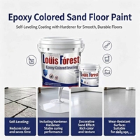 Peinture liquide autolissante pour sols en résine époxy, sable coloré, imitation marbre, revêtement de sol en béton, imperméable, résistant à l'usure, application au pinceau