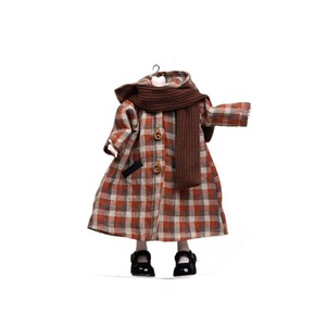 Vêtements pour poupée Bjd, manteau à capuche à carreaux, 30cm, en tissu exquis et mignon - Product Image 4