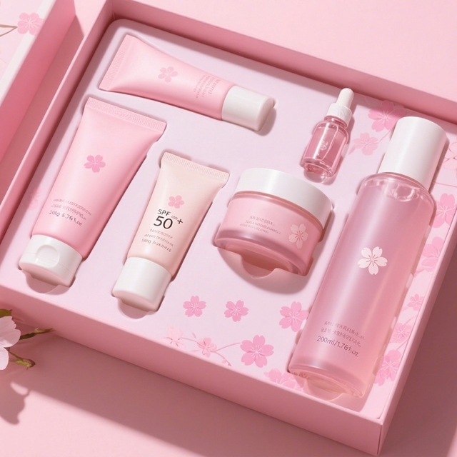 Korean Cosmetics Beauty Factory OEM Skin Care Products Face Serum Anti Aging Facial Mask Cream Snail Collagen Skincare Set