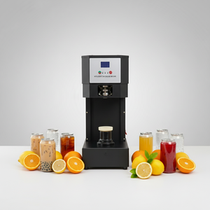 Máquina Selladora de Latas Automática Comercial, <span class=keywords><strong>Modelo</strong></span> Popular, No Rotatoria, para Té de Burbujas, Café, Jugos, Refrescos y Cerveza - Product Image 1