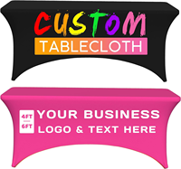 Nappe de table personnalisée avec logo YW, nappe en spandex blanche, nappe rectangulaire pour fête, mariage
