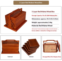 Ensemble de mahjong de luxe de style antique en bois de hêtre avec peinture de style nautique, cadeau d'affaires dans un coffret élégant