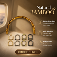Meetee BS445 10.5/12/13mm tas aksesori DIY buatan tangan bahan kayu untuk tas anyaman tas tangan kualitas tinggi pegangan bambu alami
