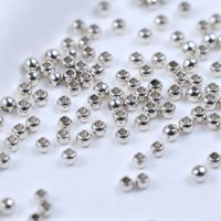 Perles à sertir en acier inoxydable pour la fabrication de bijoux, 2 mm et 2,5 mm, ton argent et or, embouts et perles intercalaires pour colliers et bracelets DIY