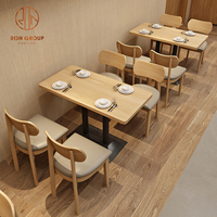 Meubles commerciaux en bois siège de stand en cuir café restaurant meubles tables et chaises de café