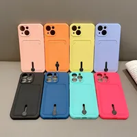Étui de téléphone avec porte-cartes pour iPhone 16 15 14 13 12 11 Pro Max, coque souple avec protection de l'appareil photo pour iPhone X XS XR Max