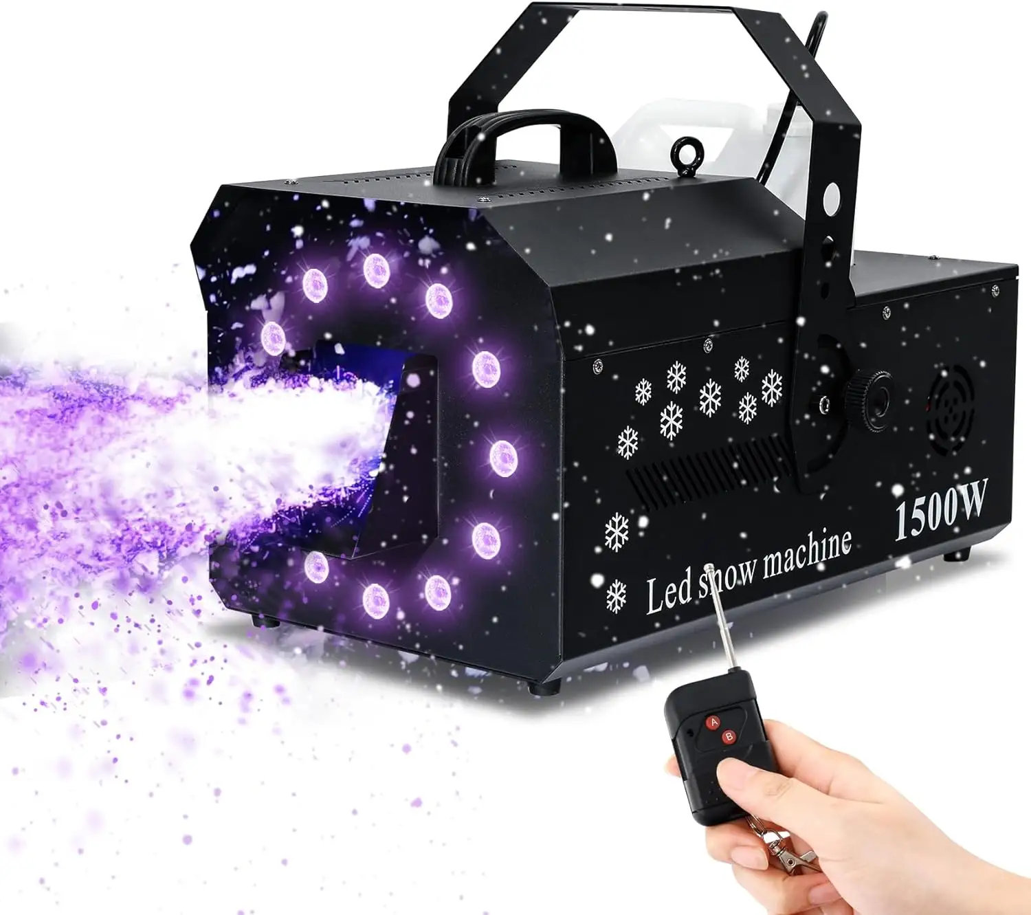 TOPFLASHSTAR Máquina de hacer nieve artificial para interiores y exteriores Máquina de nieve de alta calidad de 1500W para eventos Festival Stage Factory