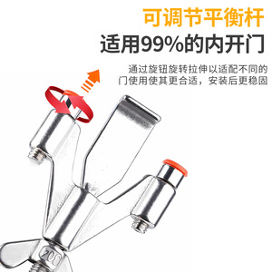 Butée de porte à résonance en acier inoxydable 304, manuelle, murale, pour la sécurité à domicile et à l'hôtel - Product Image 4