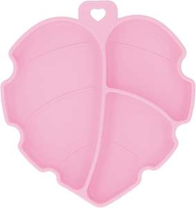 شكل ورقة سيليكون ، صحن مقسم لتدريب الطفل في المرحلة الأولى بألوان متعددة - Product Image 4