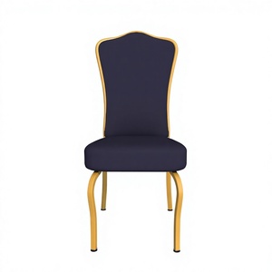 Steel <b>Stackable</b> Gold Banquet <b>Chair</b> for Hotel Wedding Villa Events - Product Image 1