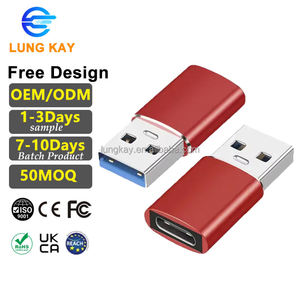 Adaptador USB OTG Portátil LUNG KAY de USB Macho a USB C Hembra para Carga USB 3.0, Cable para Laptop, Nexus, Oneplus, Cargador de Datos - Product Image 1