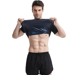 Body Shaper pour hommes Sweats chauds <span class=keywords><strong>Sauna</strong></span> Sueur chaude Chemise amincissante <span class=keywords><strong>T</strong></span>-<span class=keywords><strong>shirt</strong></span> de perte de poids - Product Image 3