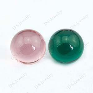 Nanosital turmalina Paraiba verde/morganita rosa oscuro redondo cuentas transparentes al por mayor - Product Image 4