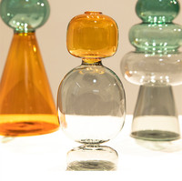 Vase hydroponique de bureau coloré créatif simple Vase en verre borosilicaté soufflé à la main Vase végétal de personnalité