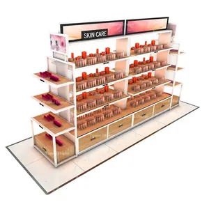 Équipement commercial parfumerie meubles soins de la peau kiosque magasin affichage cosmétique armoire luminaires décoration