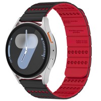 Bracelets en silicone bicolores compatibles avec Galaxy Watch, bracelets magnétiques en silicone pour Samsung Watch 7ème génération (version cellulaire)