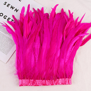 Plume de coq blanche en gros, <span class=keywords><strong>pas</strong></span> chère, 25-30 cm, bordure en plumes, frange pour carnaval, <span class=keywords><strong>cocktail</strong></span>, vêtement, artisanat, décoration de <span class=keywords><strong>robe</strong></span>, dentelle en tissu - Product Image 3