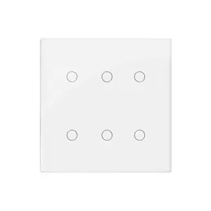 Zemismart-interruptor inteligente de pared con pantalla táctil, 6 entradas, 4x4, Alexa, Google Home, Control por voz, Tuya, Zigbee, Homekit