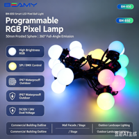 Nuevas Llegadas 2026: Luces LED de Bola de Píxeles Inteligentes Programables SPI DMX IP67 RGB Impermeables para Decoración Exterior de Navidad