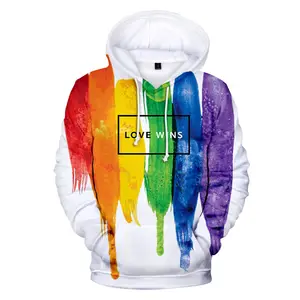 El ve Lgbt 3D erkekler kadınlar Hoodie tişörtü eşcinsel aşk eşcinsel gökkuşağı bayrağı kazaklar eşofman Boy/kız mont