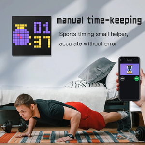 RGB <span class=keywords><strong>LED</strong></span> Pixel Ma Trận Thông Minh Hiển Thị 64X64 Kỹ Thuật Số Đèn Bảng Điều Chỉnh DIY Nghệ Thuật Hiển Thị Chơi Game Anime Phòng Trang Trí Nội Thất Ứng Dụng Điều Khiển DC Cung Cấp Điện - Product Image 5