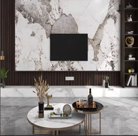 Panneau mural en cristal à motif de marbre de carbone rentable Panneaux muraux intérieurs solides à haute brillance