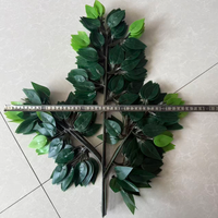 Tanaman Plastik Dekoratif Tahan Lama, Dapat Didaur Ulang, Daun Hijau Gantung Plafon, Tanaman Indoor Palsu, Ficus Sintetis, Ruscus