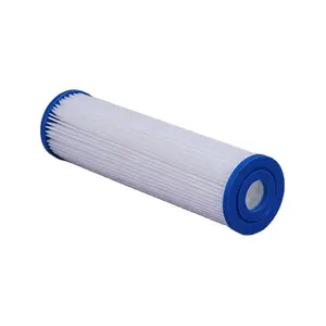 Hot sale Pre-filtration Big Blue 5 Micron Filter water filter pleated cartridge Polyester Pleated Industrial Water Filtration
